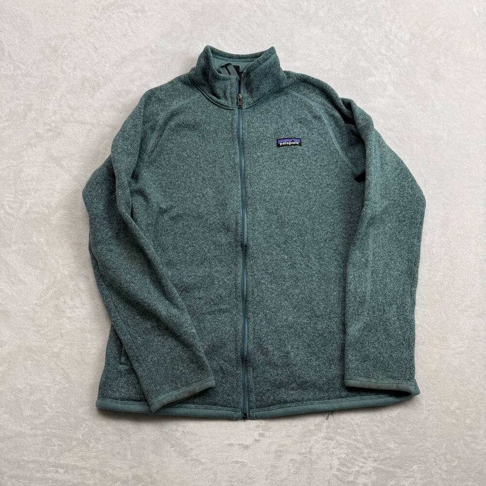 Patagonia Better Sweater Women's Full Zip Jacket Green Size L Fleece Heathered